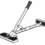 Power stretcher used for professional carpet stretching in Atlanta